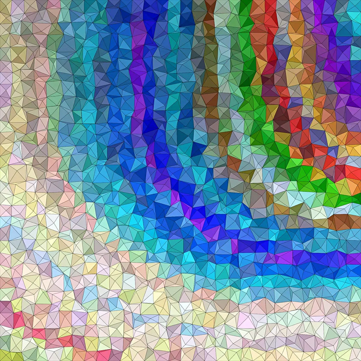 1000-piece Colour Gradient Triangle Lines Jigsaw Puzzle