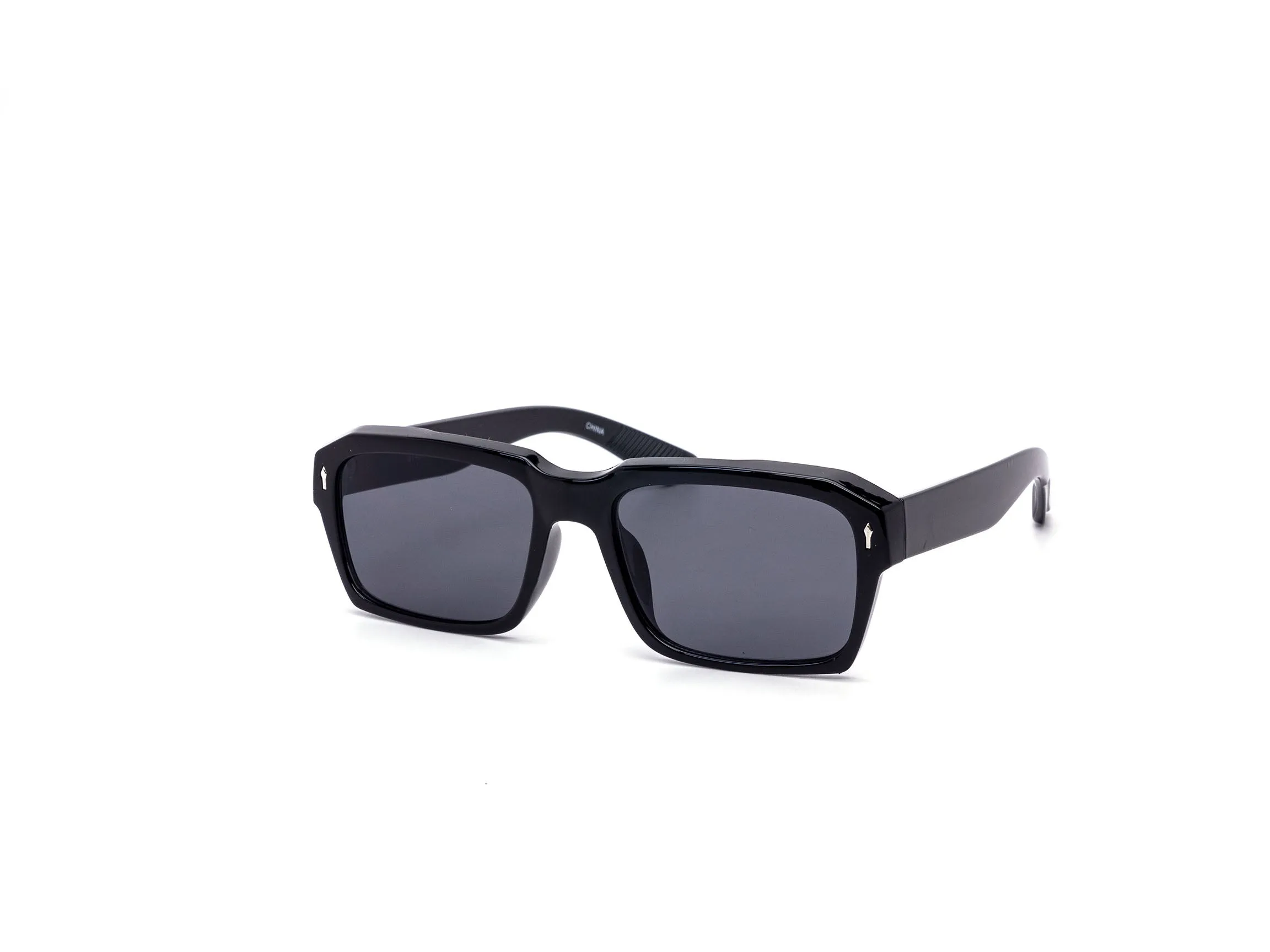 12 Pack: Iconic Square Shades with Metal Arrow Accents Wholesale Sunglasses