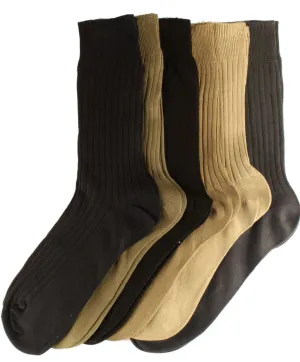 12 Pairs Men's Seamless Toe 100% Cotton Dress Socks Ribbed Moisture-Wicking Antibacterial Breathable Assorted Colours for Formal and Casual Wear by Sock Stack