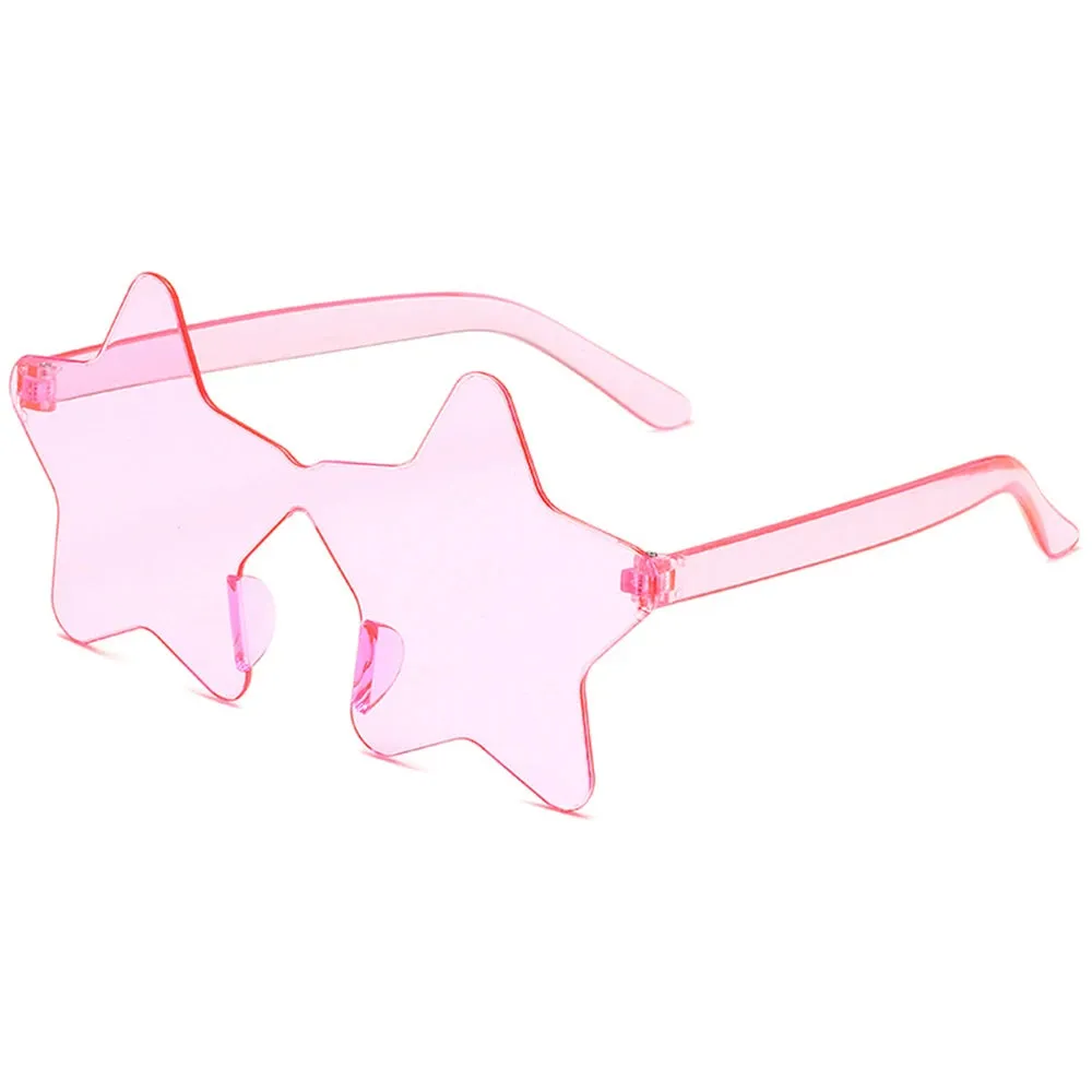 1Pc Frameless Star Shaped Solid Color Glasses For Cosplay