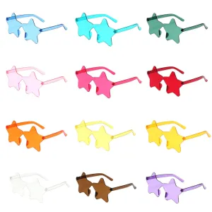 1Pc Frameless Star Shaped Solid Color Glasses For Cosplay