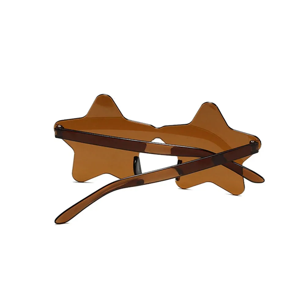 1Pc Frameless Star Shaped Solid Color Glasses For Cosplay