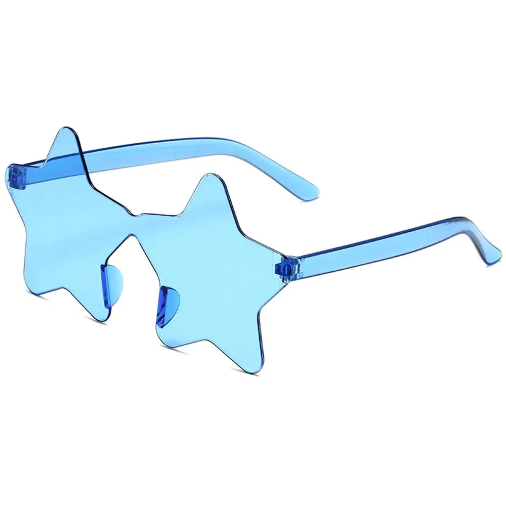 1Pc Frameless Star Shaped Solid Color Glasses For Cosplay