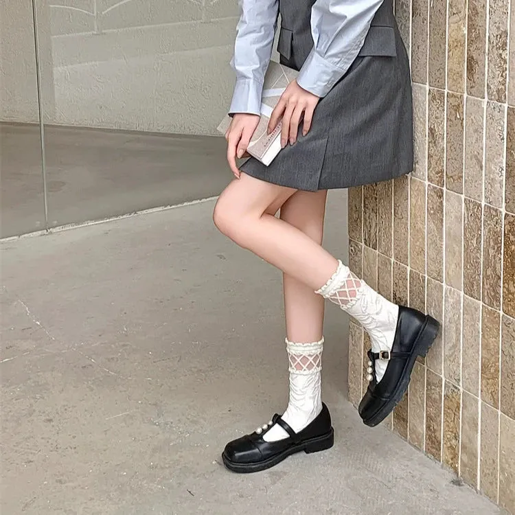 3D Relief Plant Palace JK Style Socks
