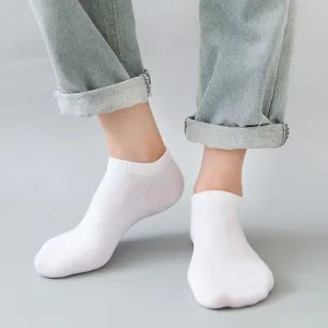 5-Pack Unisex Ankle Socks - Black, White, Gray - Low Cut No Show Design - Breathable Daily Wear for All Seasons