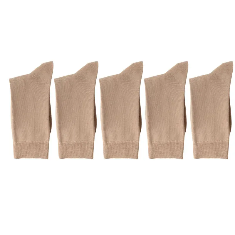 5-Pair Men's Bamboo Fiber Business Socks