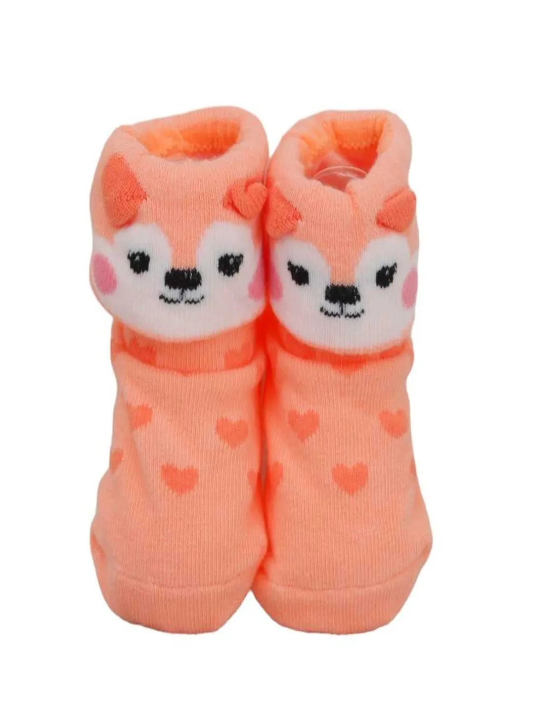 Adorable Safari Pals Anti-Skid Baby Girl Socks Set