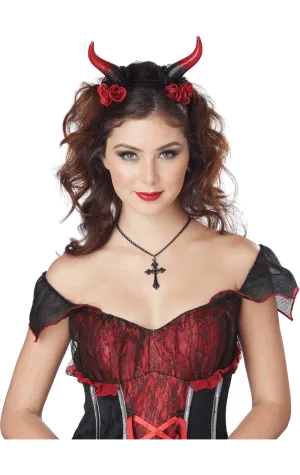 Adult Rose Devil Horns Accessory
