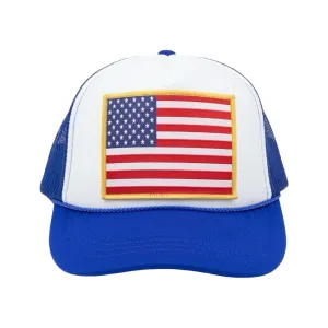 AMERICAN FLAG TRUCKER HAT