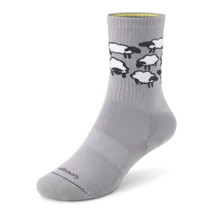 Anytime Crew Sock - Medium Grey/Blizzard (Natural Black) - Sheep
