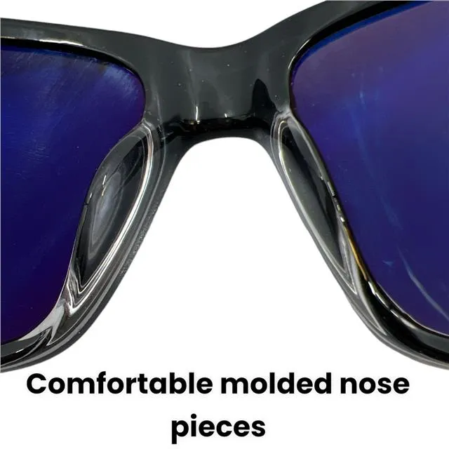 Arctic Blue Anti-Glare Blue Mirrored Sports Sunglasses