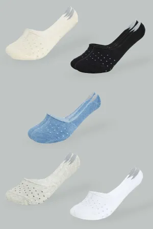 Assorted Print Invisible Socks (Pack of 5)