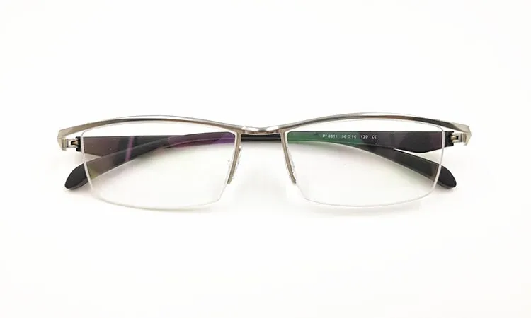 Bclear Men's Eyeglasses Semi Rim Square Titanium Alloy