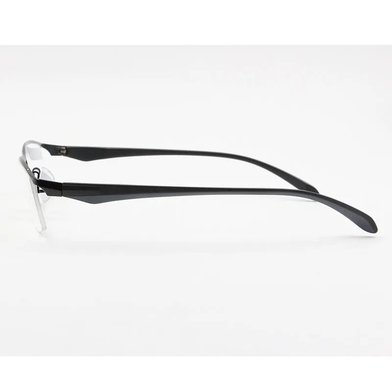 Bclear Men's Eyeglasses Semi Rim Square Titanium Alloy