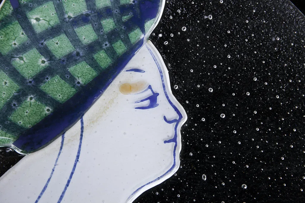 Belle di Faenza - Hand-painted Glass Platter