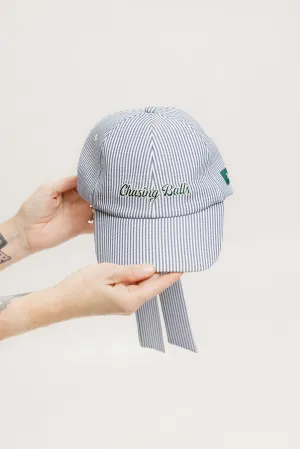 Bessie Hat - Indigo Seersucker