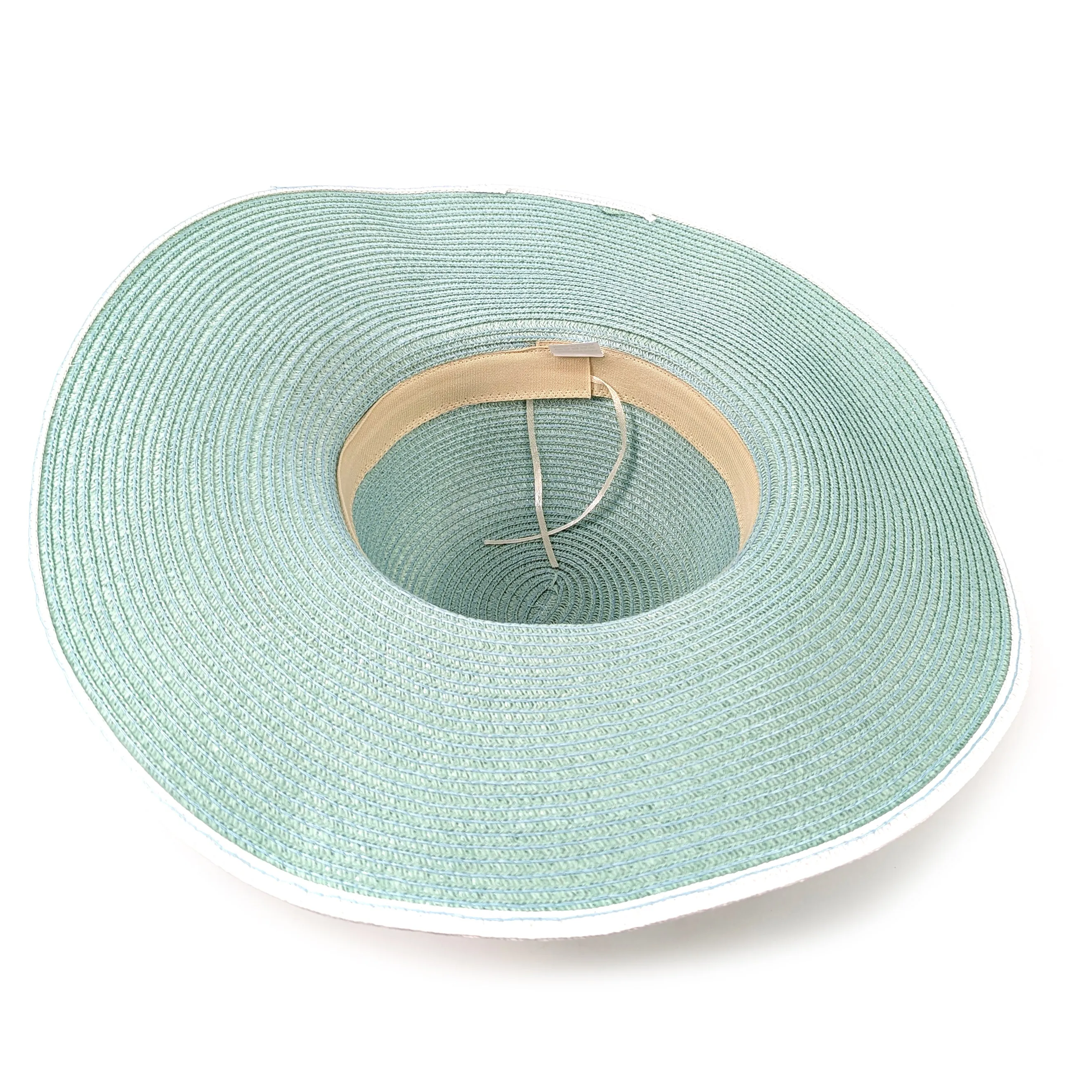 Bold Daisy Wide Brim Foldable Hat - Light Green