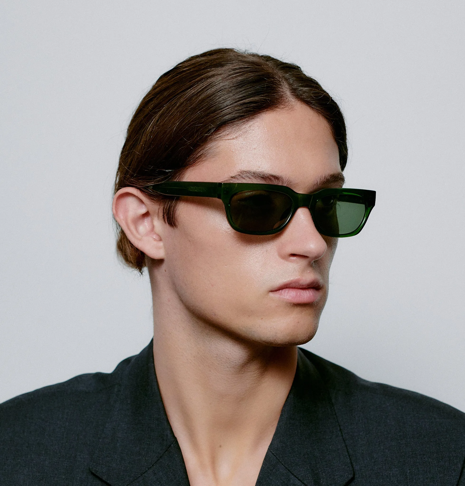 Bror Sunglasses - Dark Green Transparent