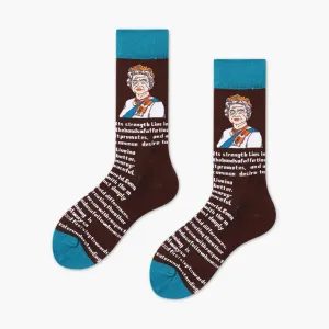 Brown Royal Portrait Socks