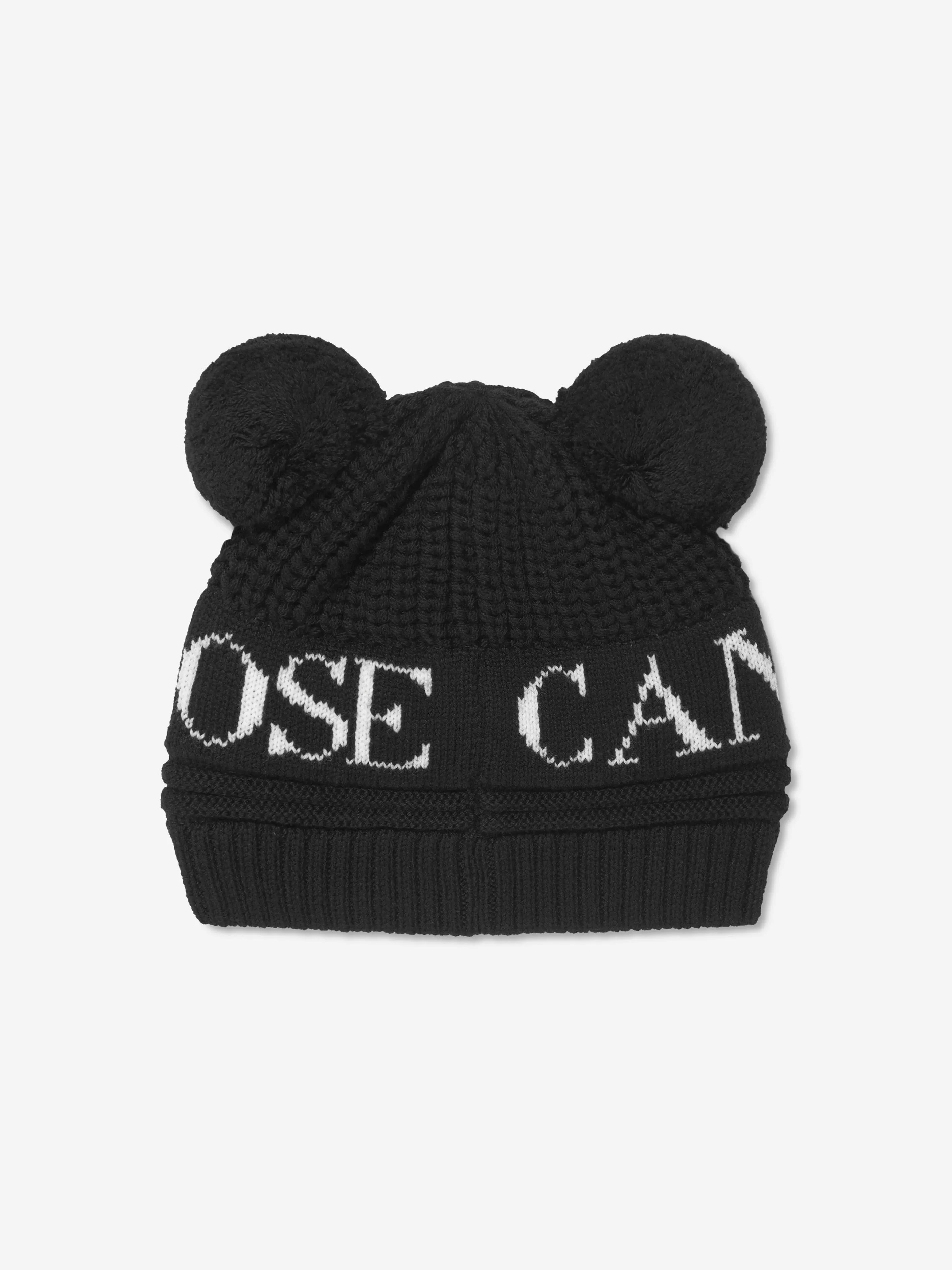 Canada Goose Baby Double Pom Hat in Black