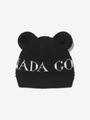 Canada Goose Baby Double Pom Hat in Black