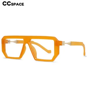 CCspace Unisex Full Rim Irregular Rectangle Tr 90 Eyeglasses 54630