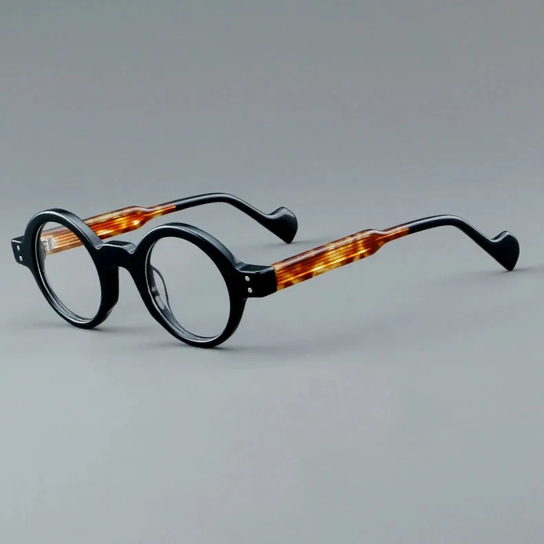 CCspace Unisex Full Rim Round Acetate Eyeglasses 57257