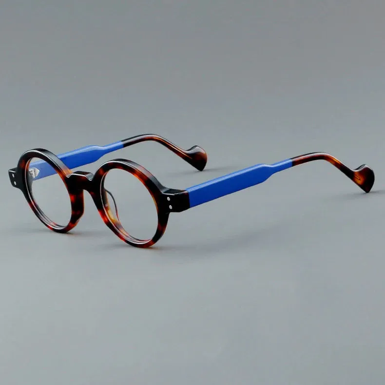 CCspace Unisex Full Rim Round Acetate Eyeglasses 57257