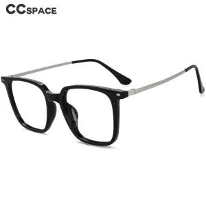 CCspace Unisex Full Rim Square Tr 90 Titanium Eyeglasses 55981
