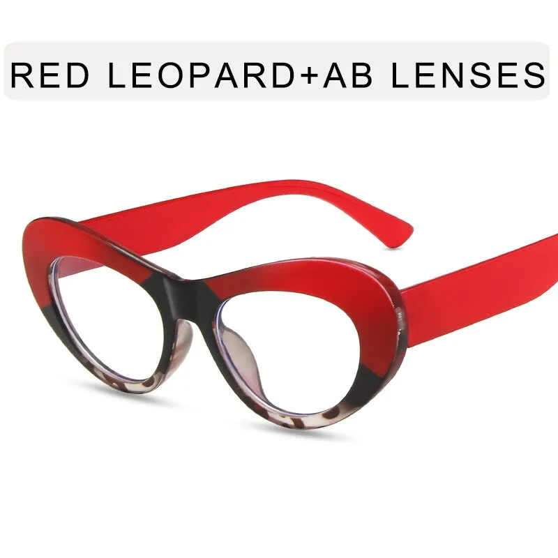 CCspace Women's Full Rim Big Cat Eye Acetate Titanium Eyeglasses 55514