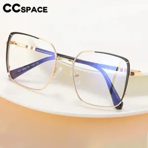 CCspace Women's Full Rim Oversize Square Alloy Eyeglasses 57184
