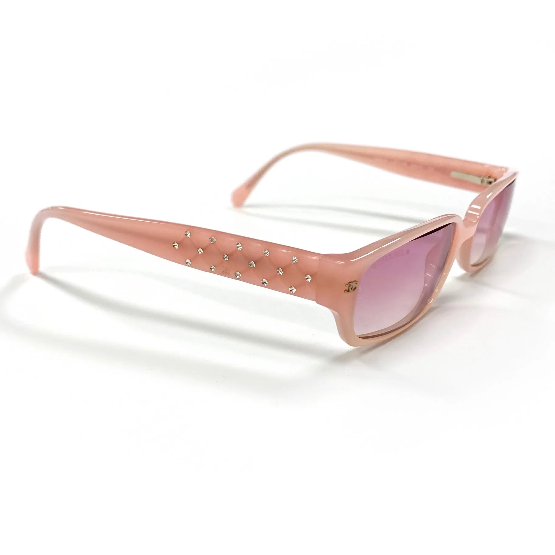 Chanel Baby Pink Crystal Sunlgasses