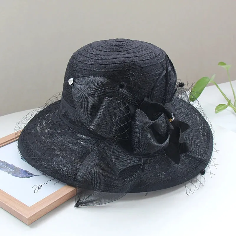 Cocktail Hat: Vintage Lace Pearl Hat