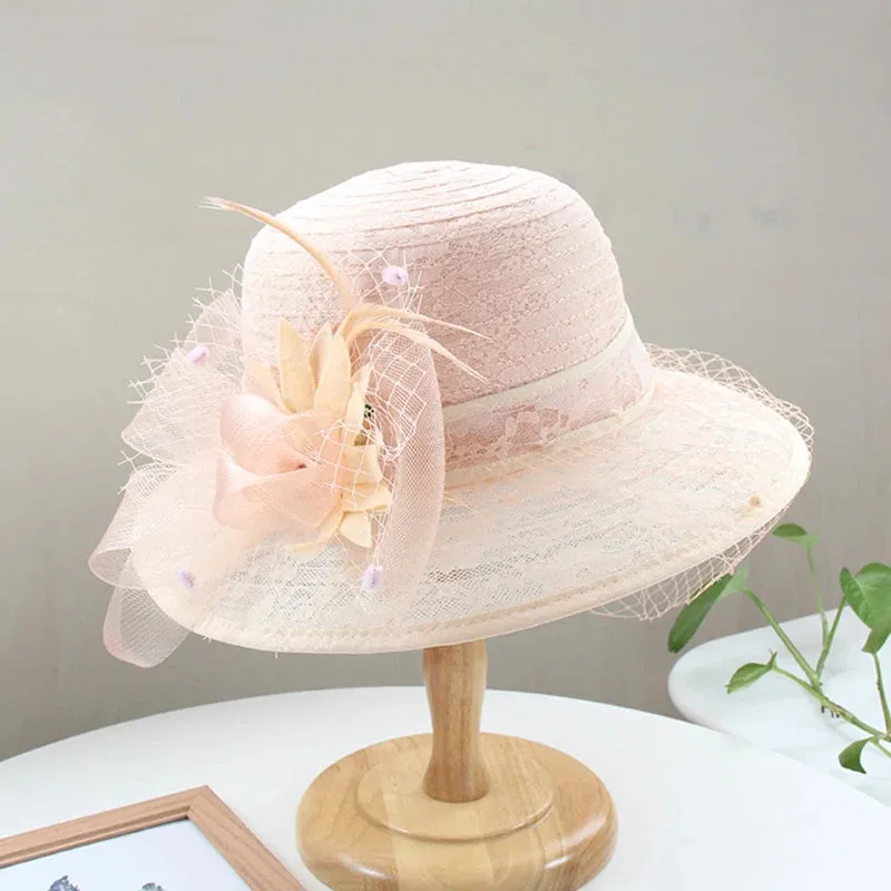 Cocktail Hat: Vintage Lace Pearl Hat