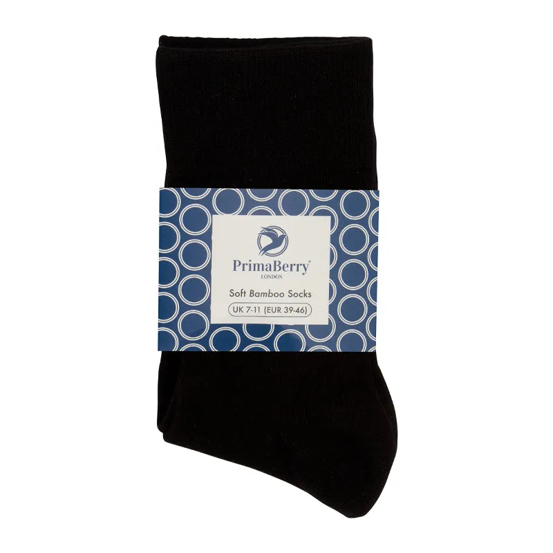 Comfortable and Breathable Bamboo Socks with Arch Support Black Quarter