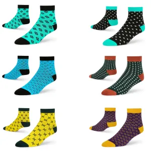 Cotton Ankle Socks Combo: Plus, Plush, Tides, Arrow, Classic, Pop Designs