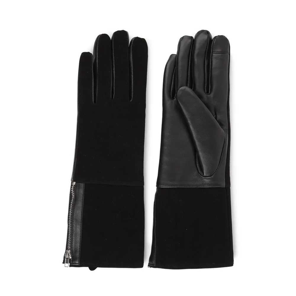 Cremona - Elegant Zip Gloves with Shearling