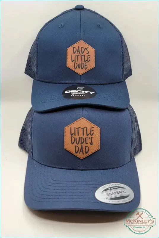 Dad's Little Dude & Little Dude's Dad Matching Hat Set