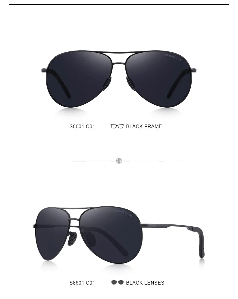 Designer Men's Classic Pilot Polarized Driving Shield Night Vision Sunglasses UV400