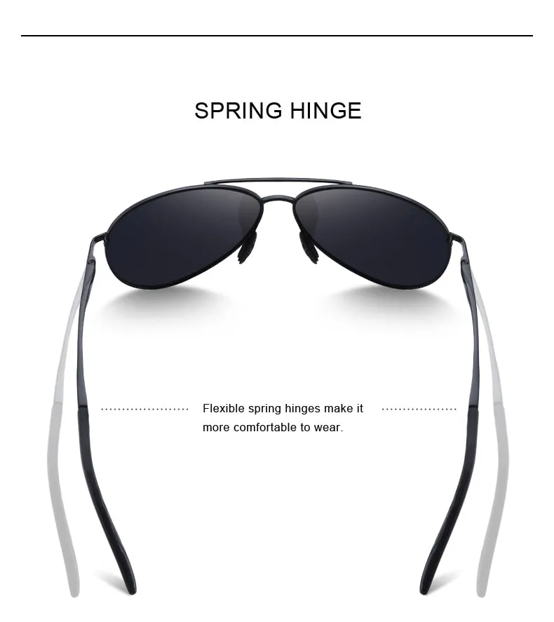 Designer Men's Classic Pilot Polarized Driving Shield Night Vision Sunglasses UV400
