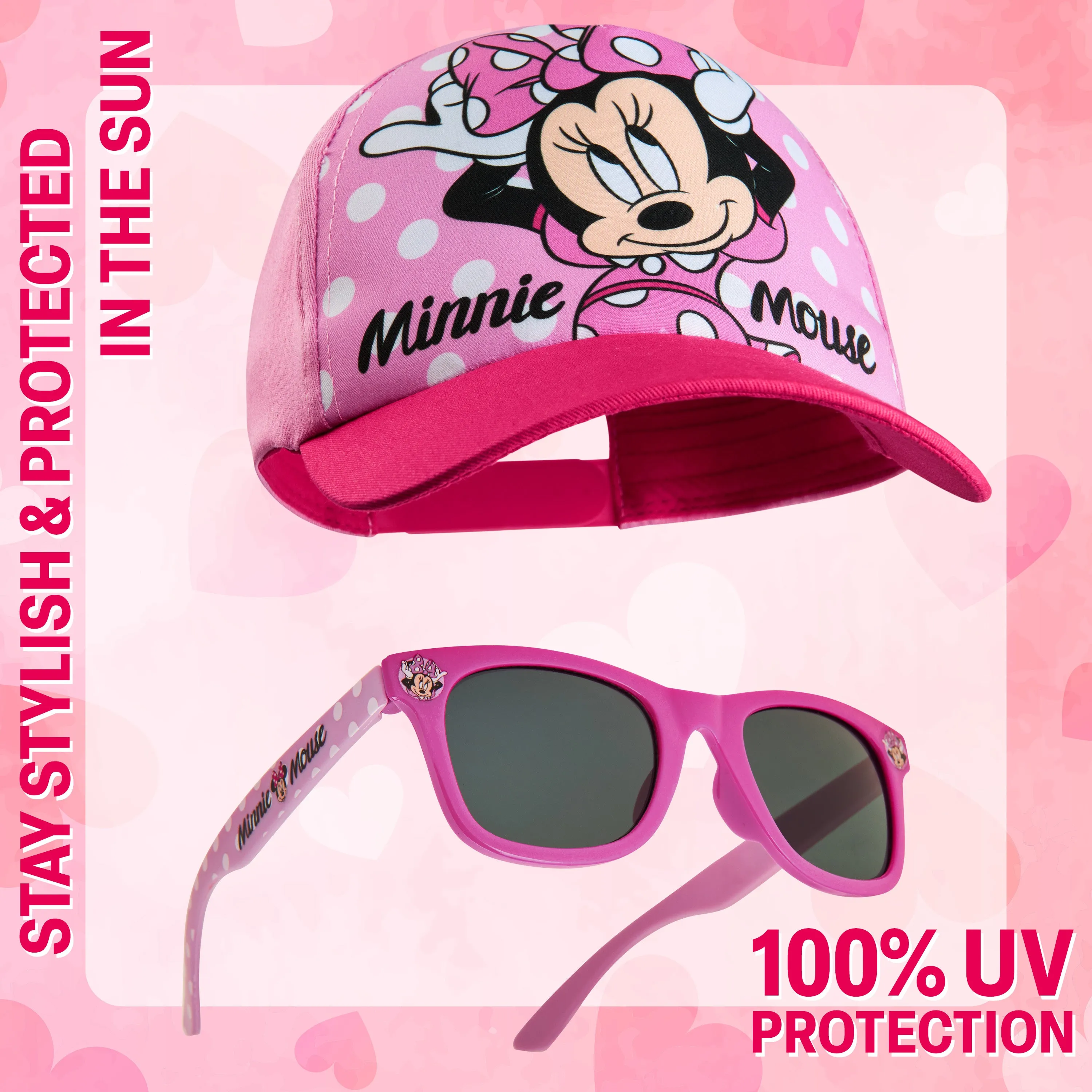 Disney Girls Sunglasses and Baseball Cap Set - Minnie Mouse