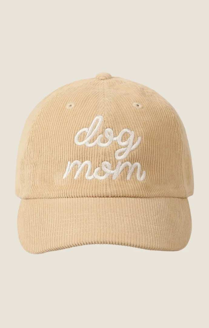 Dog Mom Corduroy Baseball Hat