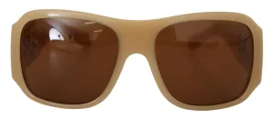 Dolce & Gabbana Cream DG4027B Swarovski Stones Brown Lens Sunglasses