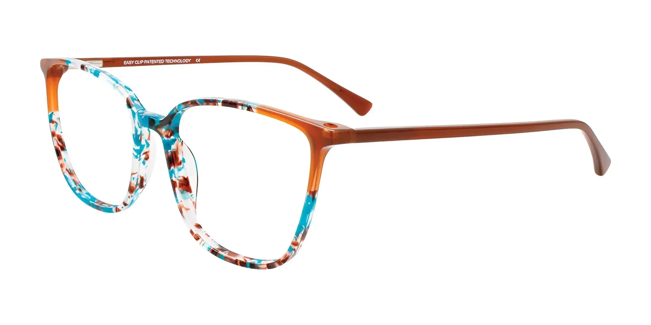 EasyClip EC598 Eyeglasses with Clip-on Sunglasses | Size 54