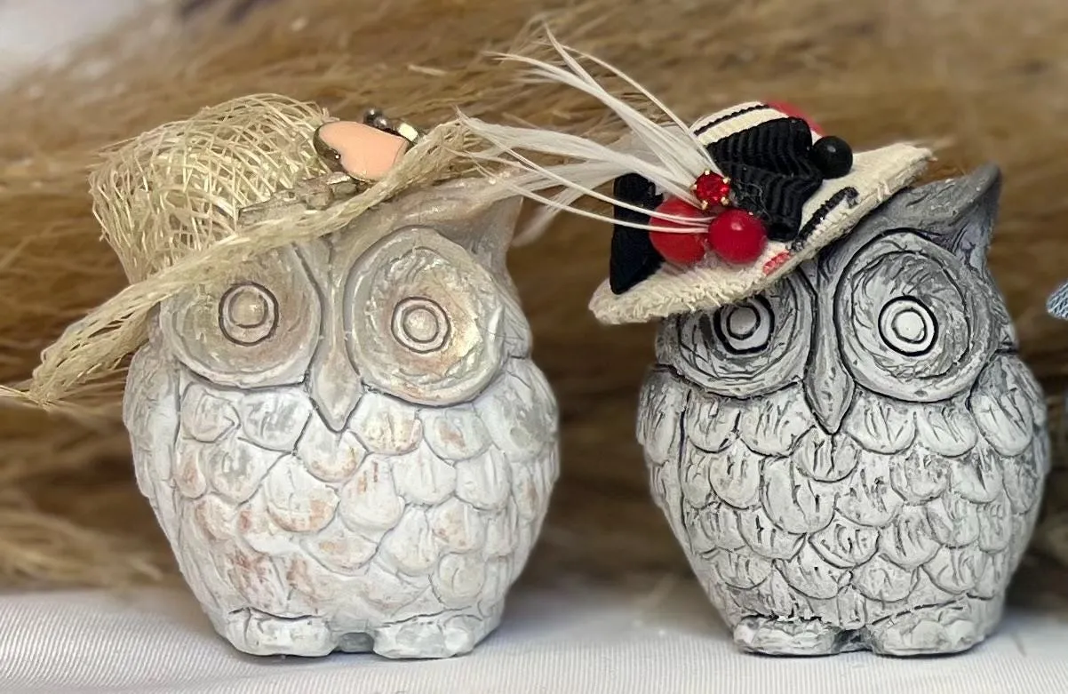 Fancy Mini Owl Candles - Decorative Embellished Owl Candles