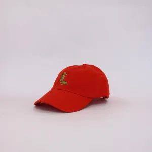 Floral Letter L Dad Hat (Orange)