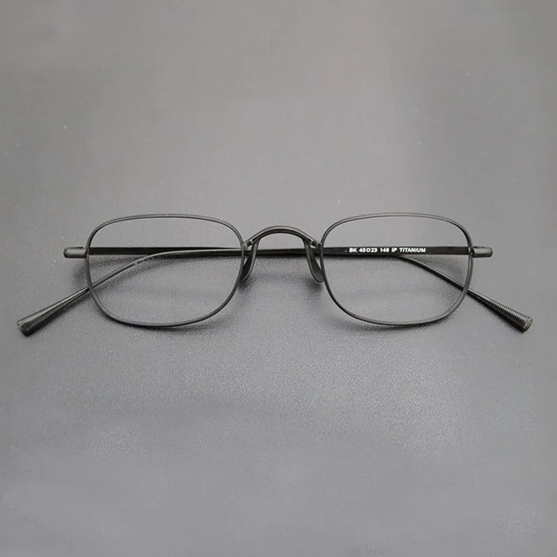 Gatenac Unisex Full Rim Square Titanium Frame Eyeglasses Gxyj708