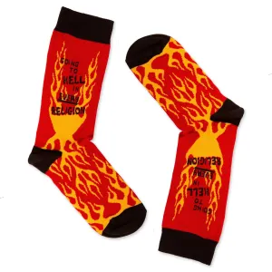 Going to Hell In Every Religion Socks Funny Socks Cotton Socks Unisex Socks Birthday Gift Socks Cute Socks Pattern Socks Holiday Socks