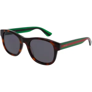 Gucci Men's Sunglasses - Havana Acetate Full Rim Frame Grey Lens | GG0003SN 003