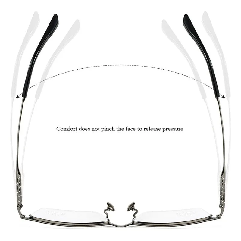 Hotochki Men's Semi Rim Square Tr 90 Titanium Frame Eyeglasses Bv6010